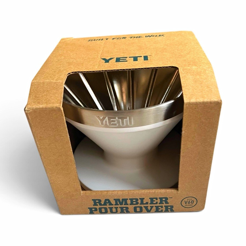 YETI Rambler Pour Over Coffee Dripper, Metal Silver, Fits V60 Filters